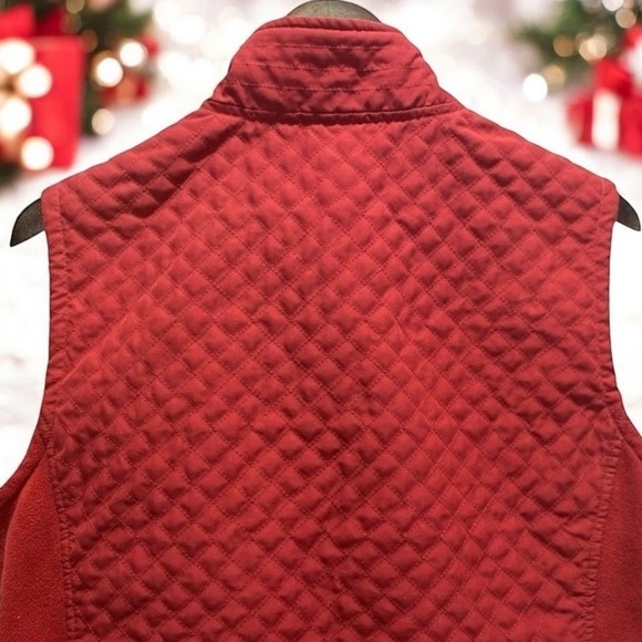 🌟 Columbia Lined Zip Front Red Vest, Sz XL Women’s lightweight technical - Picture 11 of 14